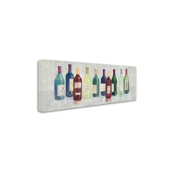 Trademark Fine Art Avery TIllmon 'Keeping Good Company on Wood Red Wine' Canvas Art, 20x47 - WAP01443-C2047GG