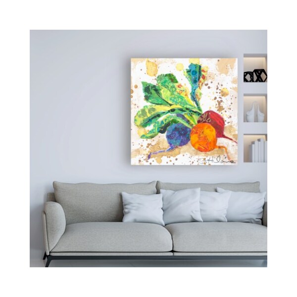 Trademark Fine Art Elizabeth St. Hilaire 'Veggie Splash I' Canvas Art, 14x14 - WAG14469-C1414GG