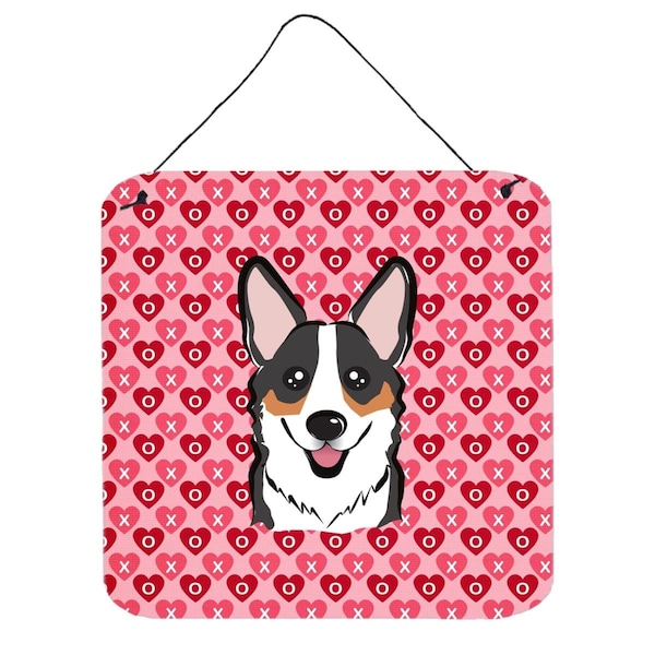 Carolines Treasures Tricolor Corgi Hearts Wall or Door Hanging Prints - BB5325DS66