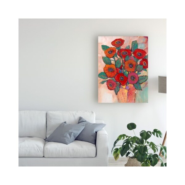 Trademark Fine Art Tim O'Toole 'Poppies In A Vase Ii' Canvas Art, 18x24 - WAG14025-C1824GG