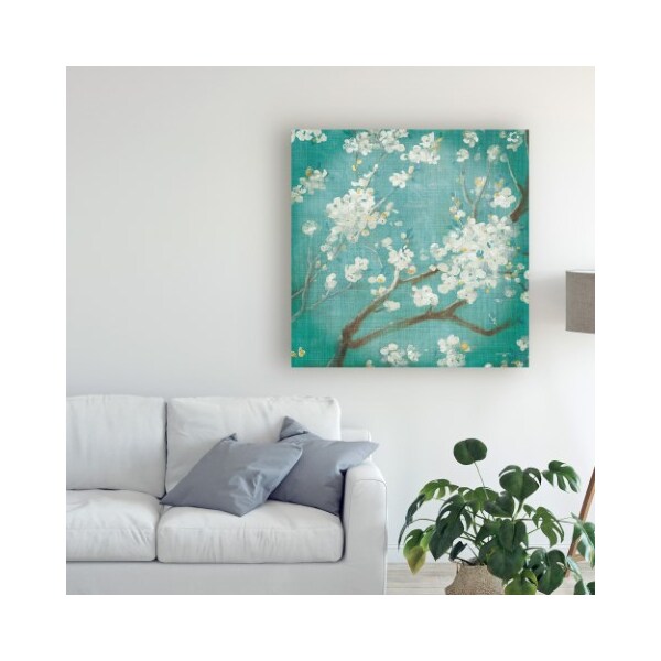Trademark Fine Art Danhui Nai 'White Cherry Blossoms I Aged No Bird' Canvas Art, 14x14 - WAP10684-C1414GG