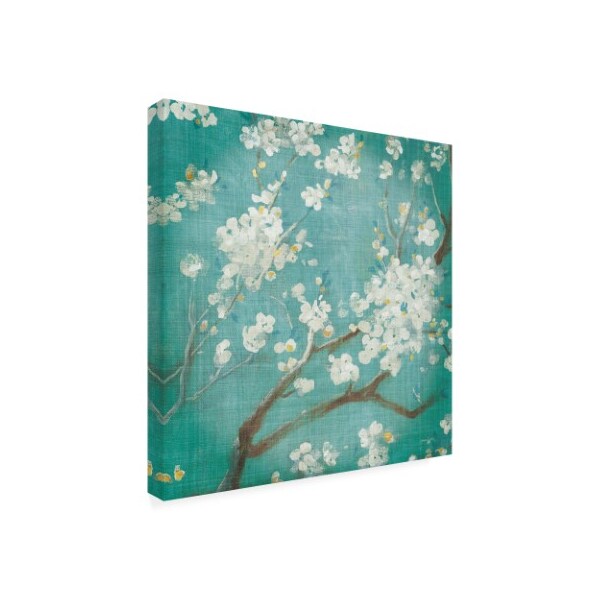 Trademark Fine Art Danhui Nai 'White Cherry Blossoms I Aged No Bird' Canvas Art, 14x14 - WAP10684-C1414GG
