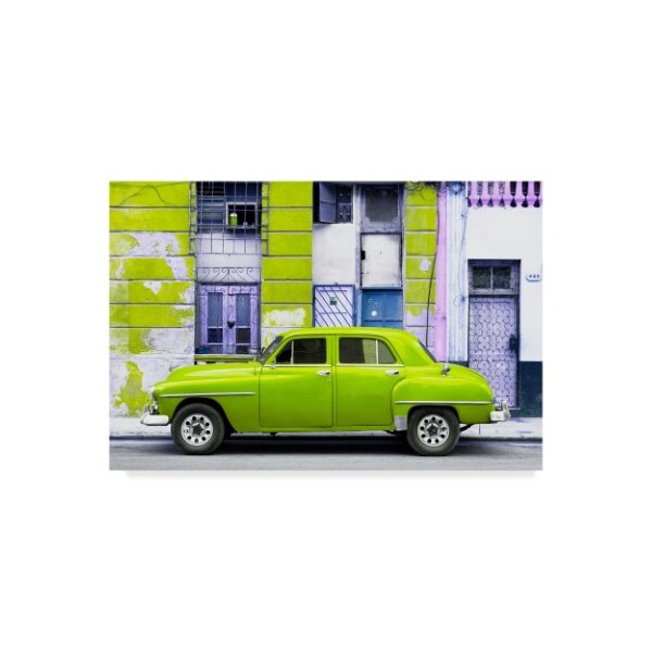 Trademark Fine Art Philippe Hugonnard 'Lime Green Classic American Car 1' Canvas Art, 16x24 - PH00590-C1624GG