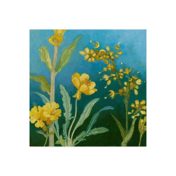 Trademark Fine Art Megan Meagher 'Azure Blooms I' Canvas Art, 35x35 - WAG00258-C3535GG