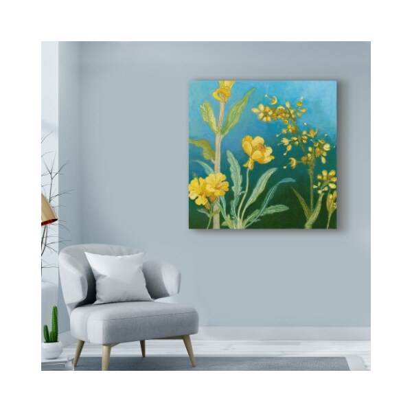 Trademark Fine Art Megan Meagher 'Azure Blooms I' Canvas Art, 35x35 - WAG00258-C3535GG