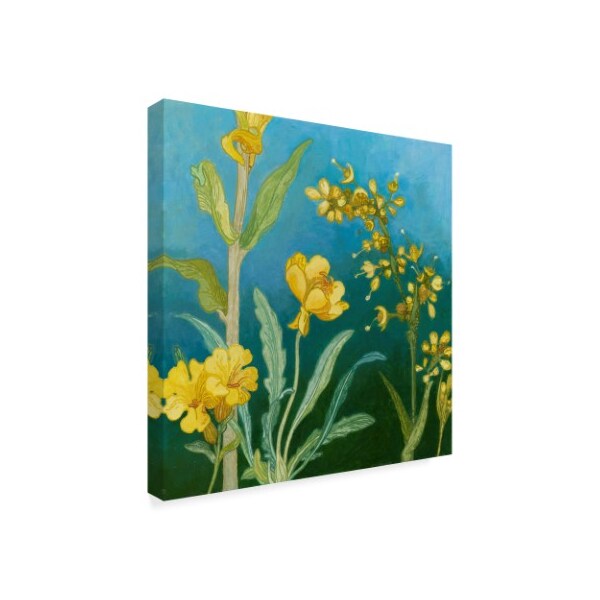 Trademark Fine Art Megan Meagher 'Azure Blooms I' Canvas Art, 35x35 - WAG00258-C3535GG