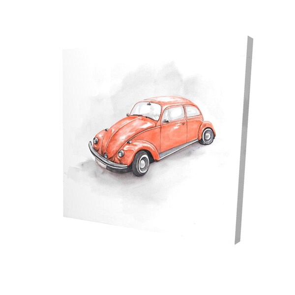 Fondo 16 x 16 in. Vintage Red Beetle-Print on Canvas - FO2788941