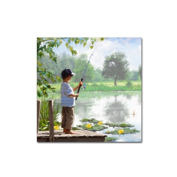 Trademark Fine Art The Macneil Studio 'Boy Fishing' Canvas Art, 35x35 - ALI09697-C3535GG