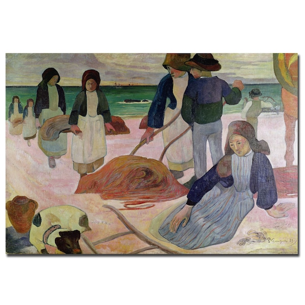 Trademark Fine Art Paul Gauguin 'Seaweed Gatherers, 1889' Canvas Art, 22x32 - BL0063-C2232GG