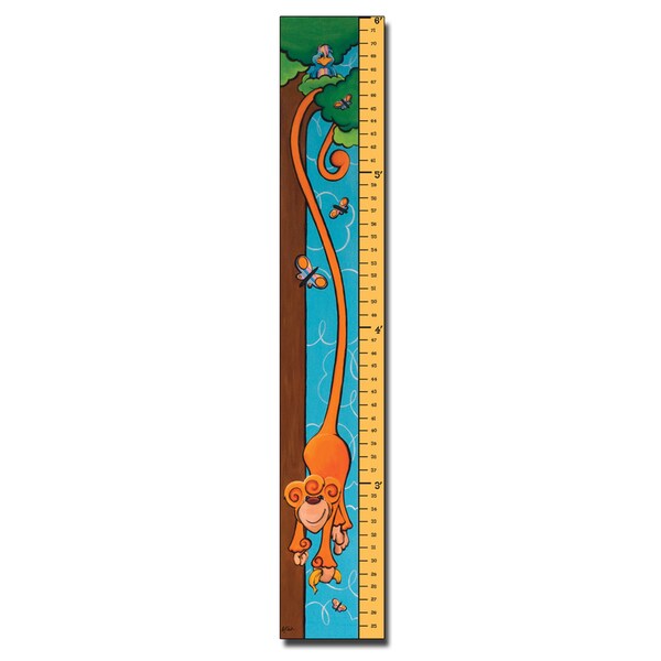 Trademark Fine Art Sylvia Masek '6 Foot Growth Chart, Mark the Monkey' , 8x48 - SM0003-C848GG