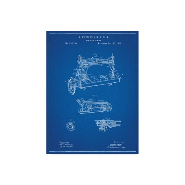 Trademark Fine Art Cole Borders 'Sewing Machine' Canvas Art, 14x19 - ALI21696-C1419GG