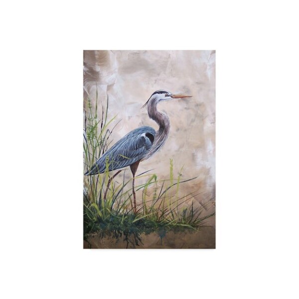 Trademark Fine Art Jean Plout 'Heron In The Reeds' Canvas Art, 12x19 - ALI30075-C1219GG