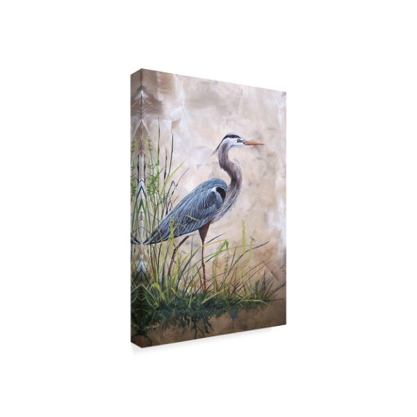 Trademark Fine Art Jean Plout 'Heron In The Reeds' Canvas Art, 12x19 - ALI30075-C1219GG