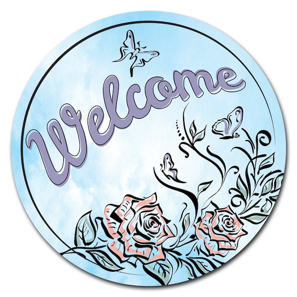 Signmission Welcome Circle Corrugated Plastic Sign - C-24-CIR-WS-WELCOME 2