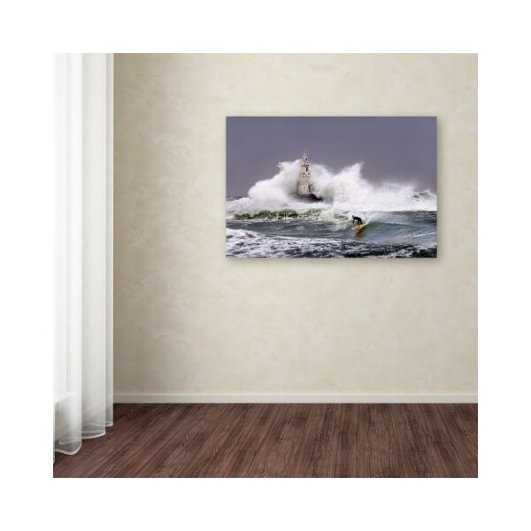 Trademark Fine Art Milen Dobrev 'Advanced Surfing' Canvas Art, 12x19 - 1X03317-C1219GG