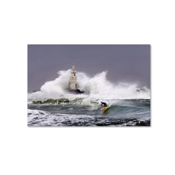 Trademark Fine Art Milen Dobrev 'Advanced Surfing' Canvas Art, 12x19 - 1X03317-C1219GG