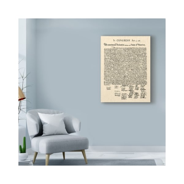 Trademark Fine Art Founding Fathers 'Declaration Of Independence' Canvas Art, 35x47 - WAG00417-C3547GG