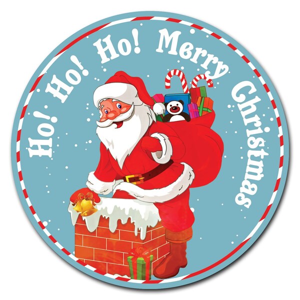 Signmission Ho Ho Ho Circle Vinyl Laminated Decal - D-16-CIR-HO HO HO