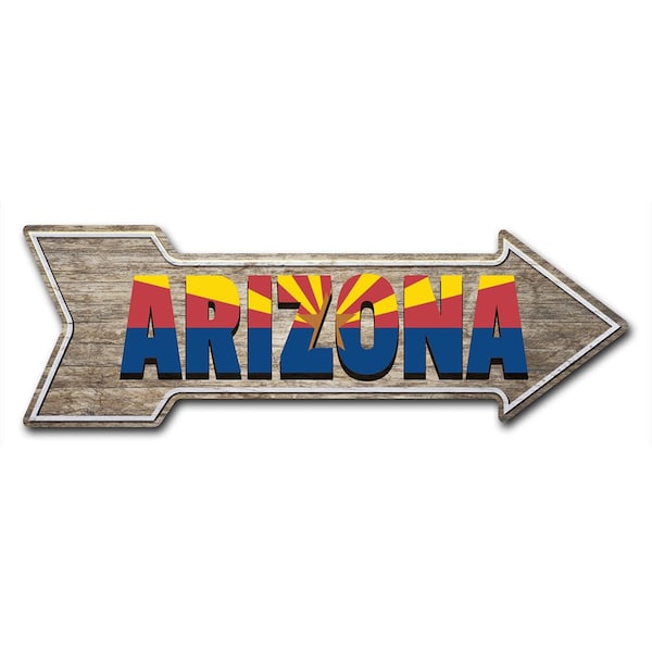 Signmission Arizona Arrow Decal Funny Home Decor 24in Wide - D-A-8-999968