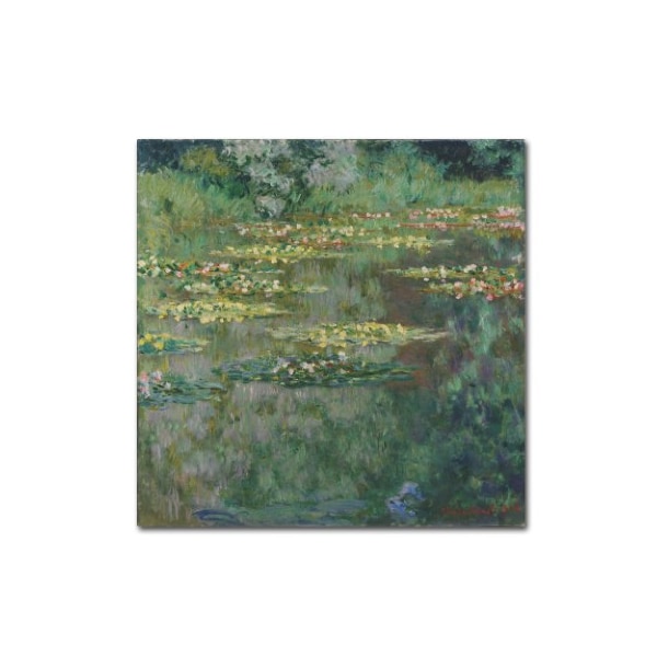 Trademark Fine Art Monet 'Le Bassin Des Nympheas' Canvas Art, 18x18 - AA00651-C1818GG