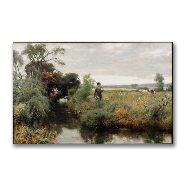 Trademark Fine Art David Faraquharson 'Off Fishing' Canvas Art, 14x24 - BL0513-C1424GG
