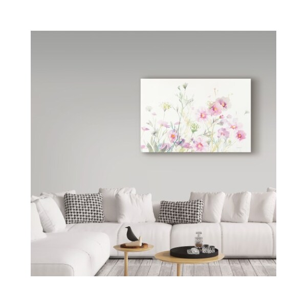 Trademark Fine Art Danhui Nai 'Queen Annes Lace and Cosmos' Canvas Art, 12x19 - WAP02657-C1219GG