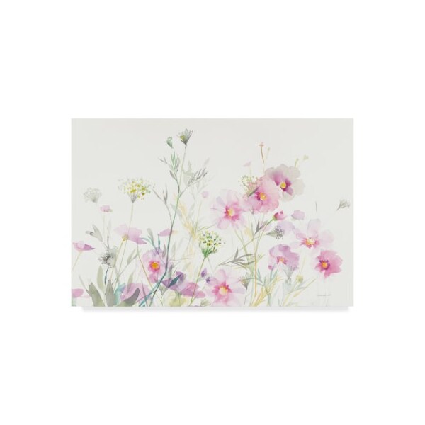 Trademark Fine Art Danhui Nai 'Queen Annes Lace and Cosmos' Canvas Art, 12x19 - WAP02657-C1219GG