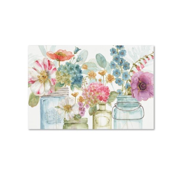 Trademark Fine Art Lisa Audit 'Rainbow Seeds Flowers X' Canvas Art, 12x19 - WAP0500-C1219GG