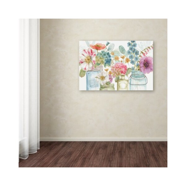 Trademark Fine Art Lisa Audit 'Rainbow Seeds Flowers X' Canvas Art, 12x19 - WAP0500-C1219GG