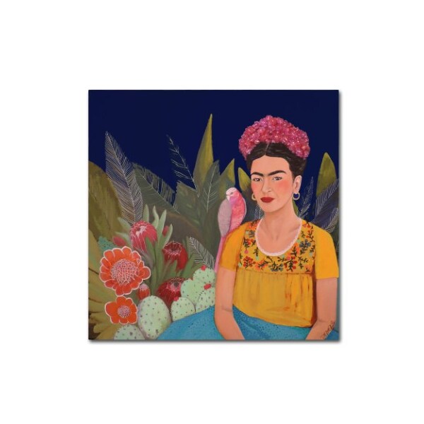 Trademark Fine Art Sylvie Demers 'Frida A Casa Azul Revisitated' Canvas Art, 24x24 - ALI15162-C2424GG
