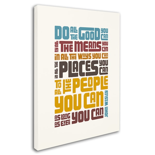 Trademark Fine Art Megan Romo 'Do Good III' Canvas Art, 14x19 - MR0151-C1419GG