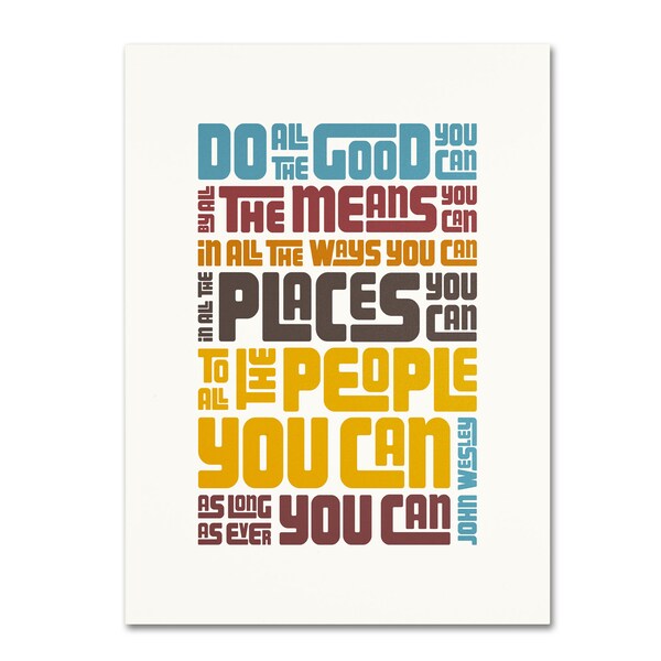 Trademark Fine Art Megan Romo 'Do Good III' Canvas Art, 14x19 - MR0151-C1419GG