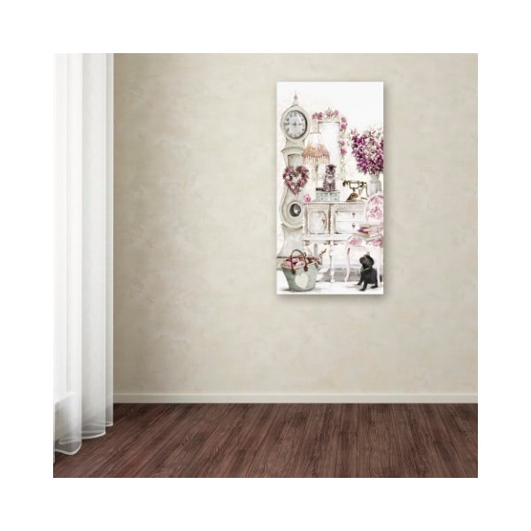 Trademark Fine Art The Macneil Studio 'Clock Kitten' Canvas Art, 12x24 - ALI9074-C1224GG