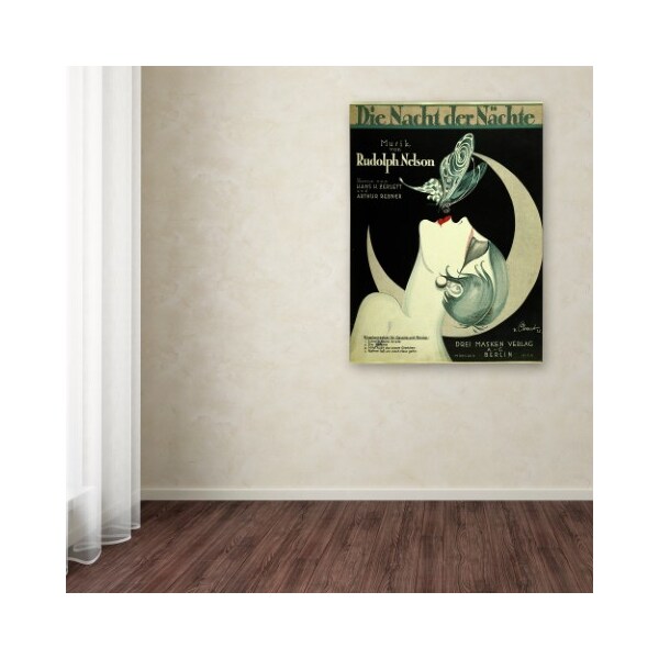Trademark Fine Art Vintage Apple Collection 'Art Deco Music Sheet' Canvas Art, 14x19 - ALI10173-C1419GG