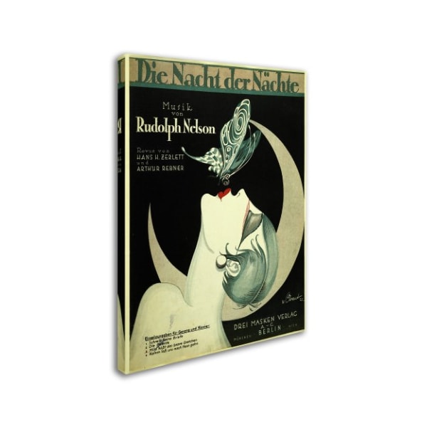 Trademark Fine Art Vintage Apple Collection 'Art Deco Music Sheet' Canvas Art, 14x19 - ALI10173-C1419GG