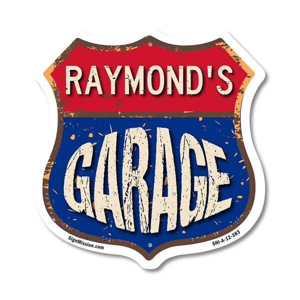 Signmission Raymond's Garage, 12 Inch X 12 Inch, Aluminum Metal Sign - SHI-A-12-383-RAYMOND