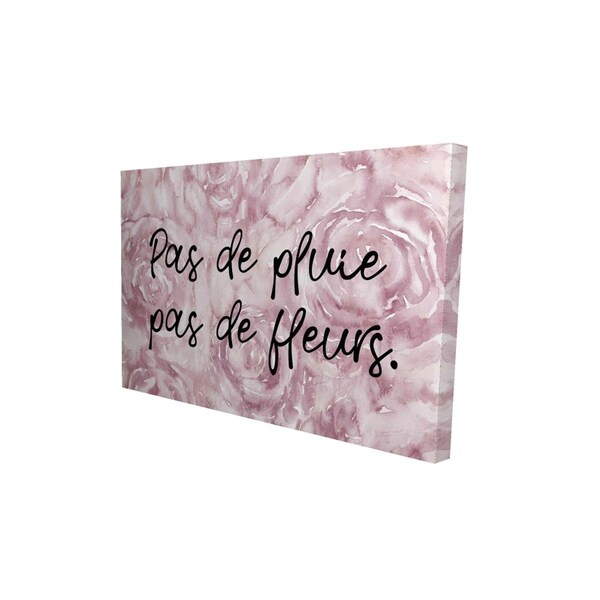 Begin Home Decor 12 x 18 in. Pas De Pluie Pas De Fleurs-Print on Canvas - 2080-1218-QU27-1