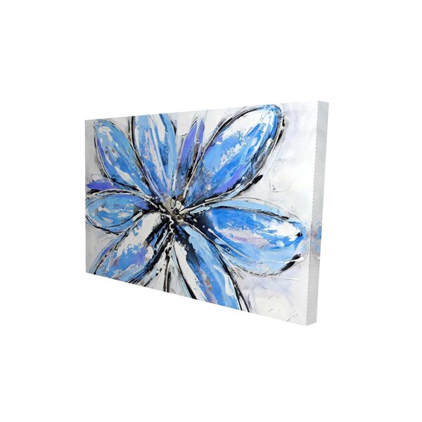 Fondo 20 x 30 in. Blue Flower-Print on Canvas - FO2790073