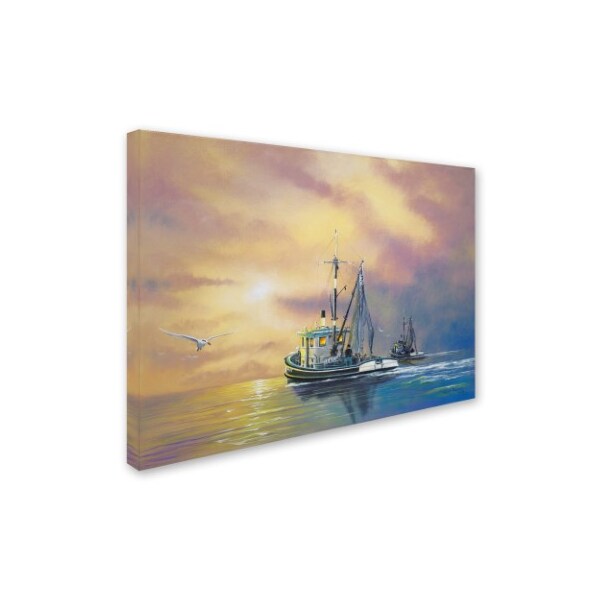 Trademark Fine Art Geno Peoples 'Work On The Water' Canvas Art, 35x47 - ALI19569-C3547GG