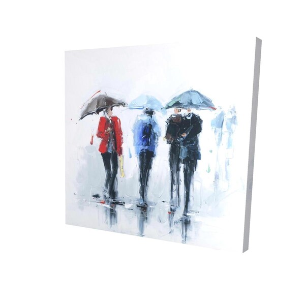 Begin Home Decor 12 x 12 in. Spring Shower-Print on Canvas - 2080-1212-ST51