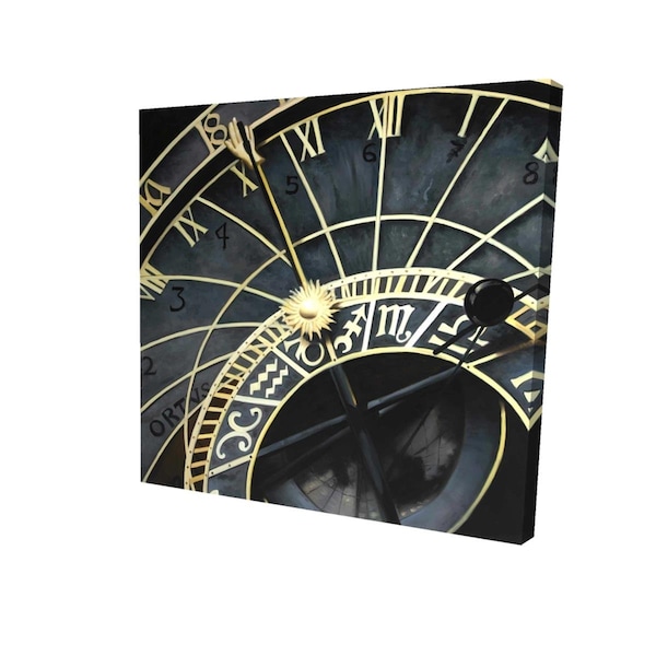 Fondo 16 x 16 in. Astrologic Clock-Print on Canvas - FO3337817