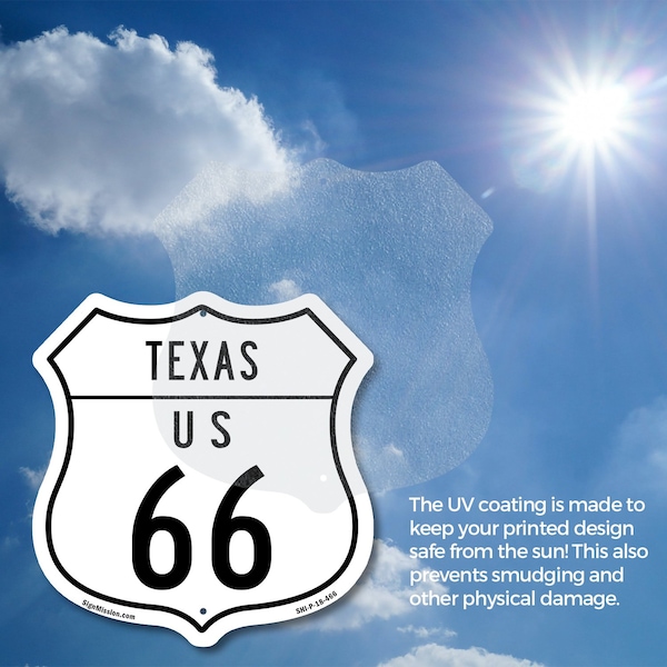 Signmission Texas Route Marker Shield Sign Us 66, 18 inch X 18 inch, Vinyl Decal, 2PK - SHI-D-2PACK-18-466