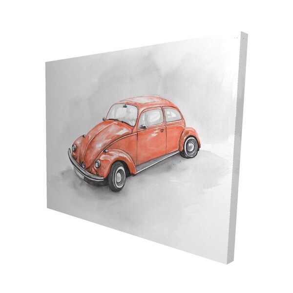 Begin Home Decor 16 x 20 in. Vintage Red Beetle-Print on Canvas - 2080-1620-TR53