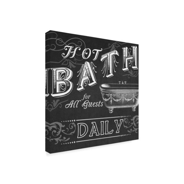 Trademark Fine Art June Erica Vess 'Chalkboard Bath Signs Ii' Canvas Art, 14x14 - WAG06339-C1414GG