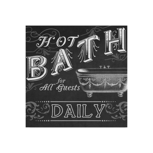 Trademark Fine Art June Erica Vess 'Chalkboard Bath Signs Ii' Canvas Art, 14x14 - WAG06339-C1414GG