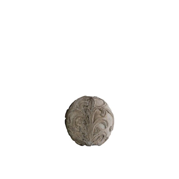 H2H Urban Trends Collection  Cement Ornamental Sphere With Embossed Swirl Design, Small - Gray - H22674370
