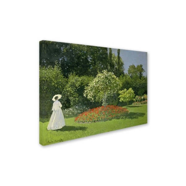 Trademark Fine Art Claude Monet 'Jeanne Marie Lecadre in the Garden' Canvas Art, 18x24 - BL01175-C1824GG