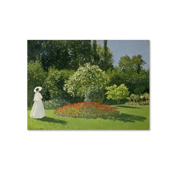 Trademark Fine Art Claude Monet 'Jeanne Marie Lecadre in the Garden' Canvas Art, 18x24 - BL01175-C1824GG