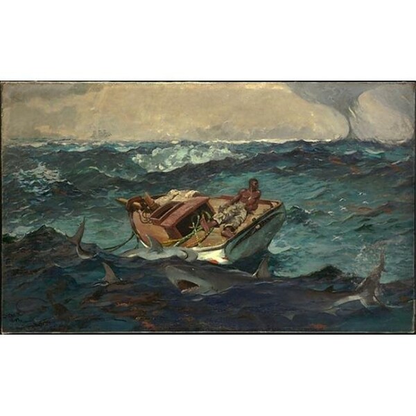 Public Domain Images Public Domain Images MET11122 The Gulf Stream Poster Print by Winslow Homer; American Boston Massachusetts 1836 1910 Prouts Neck Maine; 18 x 24 - MET11122