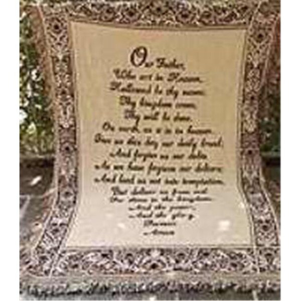 Manual Woodworkers & Weavers Manual Woodworkers & Weavers 94515 Throw-Our Father Who Art In Heaven - AFINHV